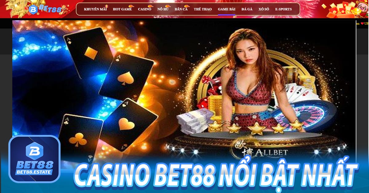 Các trò chơi nổi bật tại casino Bet88 